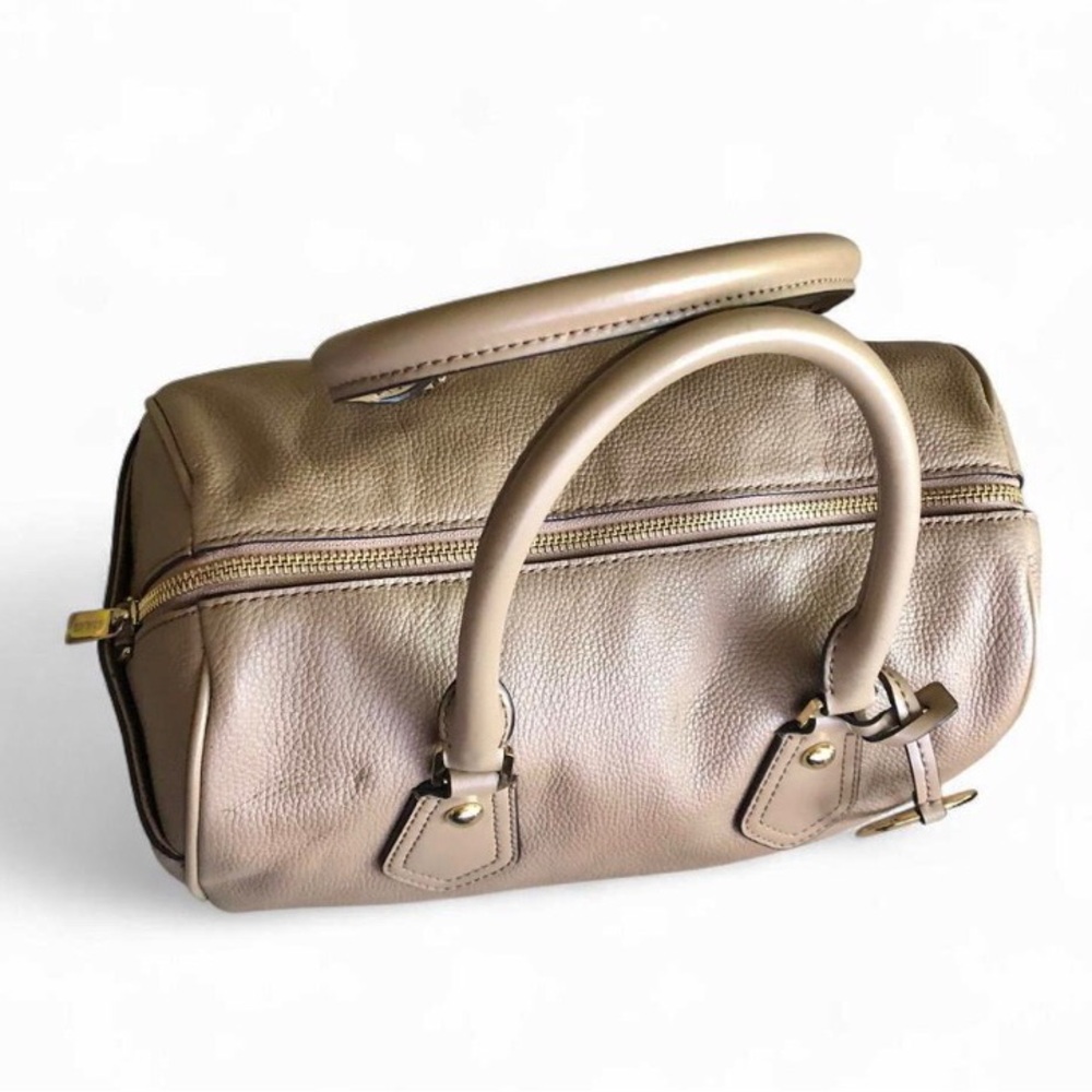 Michael Kors Taupe Leather Satchel with Gold Hardware - Picture 5 of 14